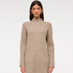 Abercrombie & Fitch Easy Mockneck Mini Sweater Dress